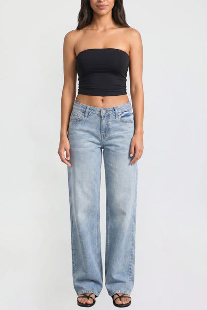 Ymi Women's Luxe Britney Wide Leg Jeans in R Olympic Blue - Women'S Luxe Jeans (bottom)