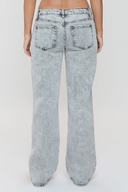 Ymi Women's Luxe Britney Wide Leg Jeans in X Gray view 5 - Ymi Womens Pants (bottom)
