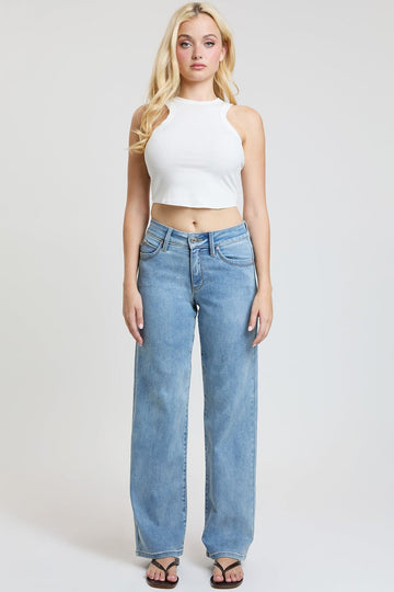 Ymi Women's Luxe High Rise Wannabettabutt Straight Jeans - MeeeShop Women's Fashion