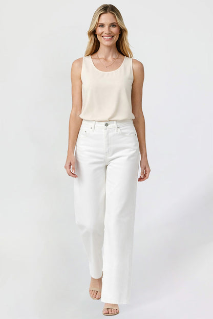 Ymi Women's Luxe High Rise Wide Leg Jeans view 7 - High-Waisted - Women'S Luxe Jeans (bottom)
