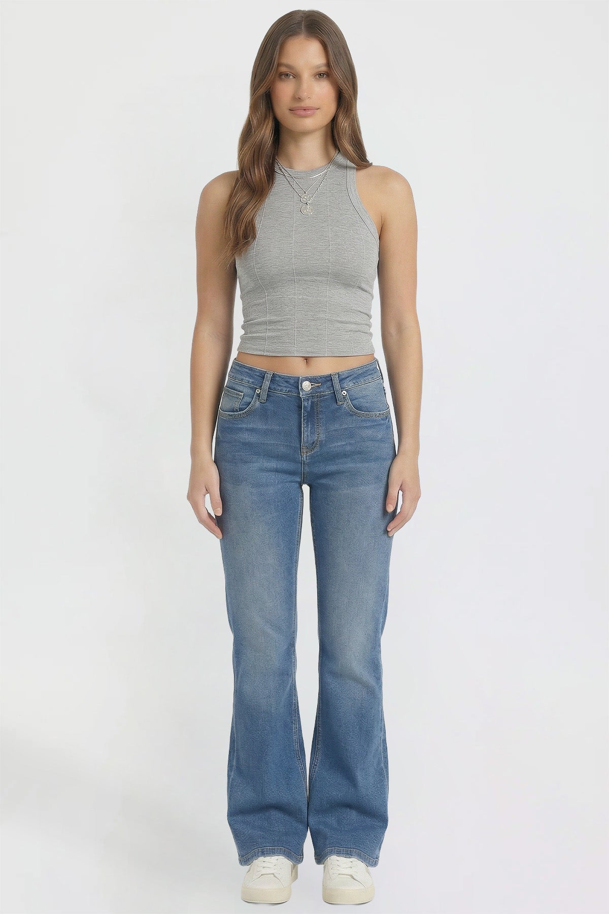 Ymi Women's Luxe Jessie Bootcut Jeans in L Light Blue view 10 - Women'S Luxe Jeans (bottom)