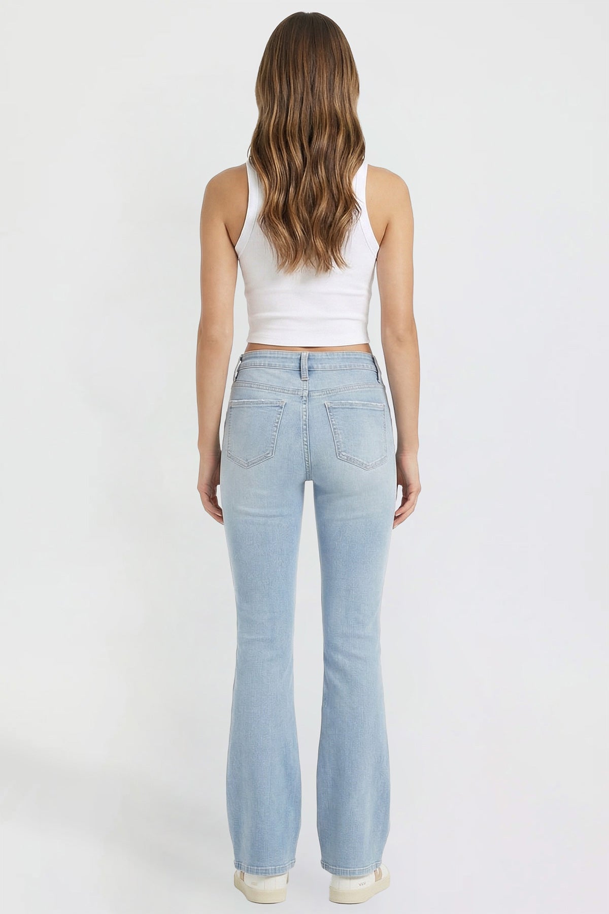 Ymi Women's Luxe Jessie Bootcut Jeans in L Light Blue view 9 - Women'S Luxe Jeans (bottom)