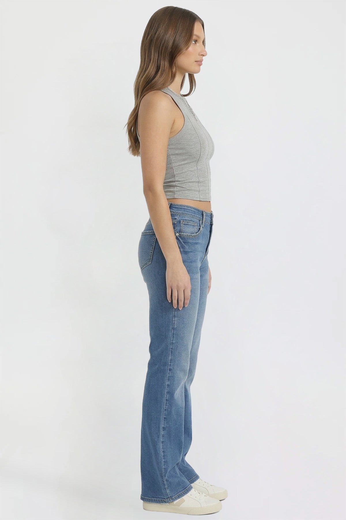 Ymi Women's Luxe Jessie Bootcut Jeans in M Medium Blue view 15 - Women'S Luxe Jeans (bottom)