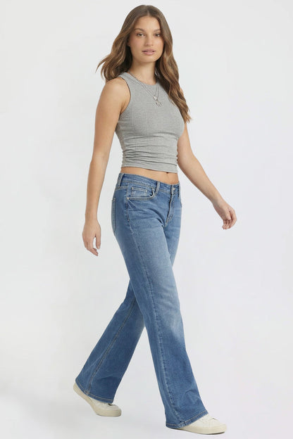 Ymi Women's Luxe Jessie Bootcut Jeans in M Medium Blue view 16 - Women'S Luxe Jeans (bottom)