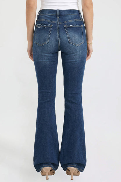 Ymi Women's Luxe Jessie Bootcut Jeans in S Midnight Sky Blue view 4 - Women'S Luxe Jeans (bottom)