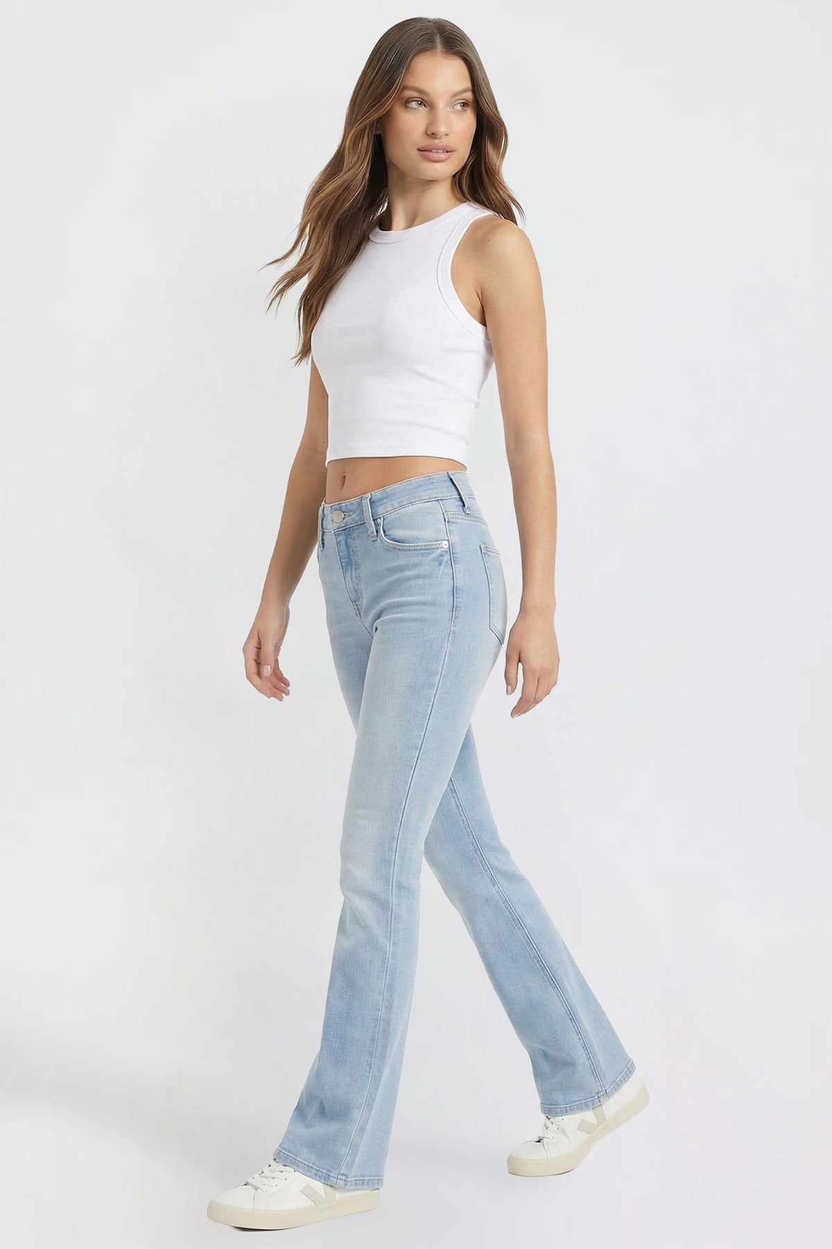 Ymi Women's Luxe Jessie Bootcut Jeans in S Midnight Sky Blue view 7 - Women'S Luxe Jeans (bottom)