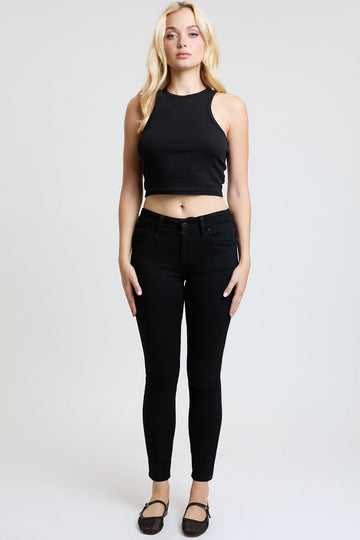 Ymi Women's Luxe Mid Rise Wannabettabutt Skinny Jeans - MeeeShop Women's Fashion