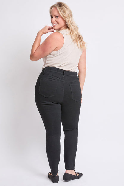 Ymi Women's plus High Rise Basic 5 Pocket Skinny Jeans view 10 - High-Waisted - Women'S Plus Jeans On Sale (bottom)