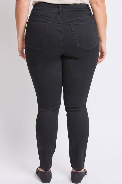 Ymi Women's plus High Rise Basic 5 Pocket Skinny Jeans view 9 - High-Waisted - Women'S Plus Jeans On Sale (bottom)