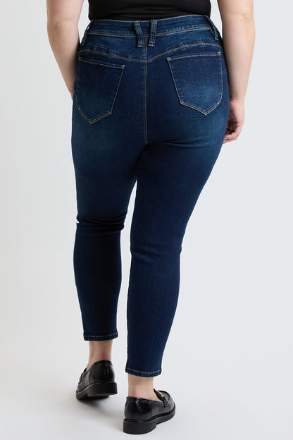 Ymi Women's plus High Rise Curve Confidence Skinny Jeans in L Light Blue view 10 - High-Waisted - Women'S Plus Jeans On Sale