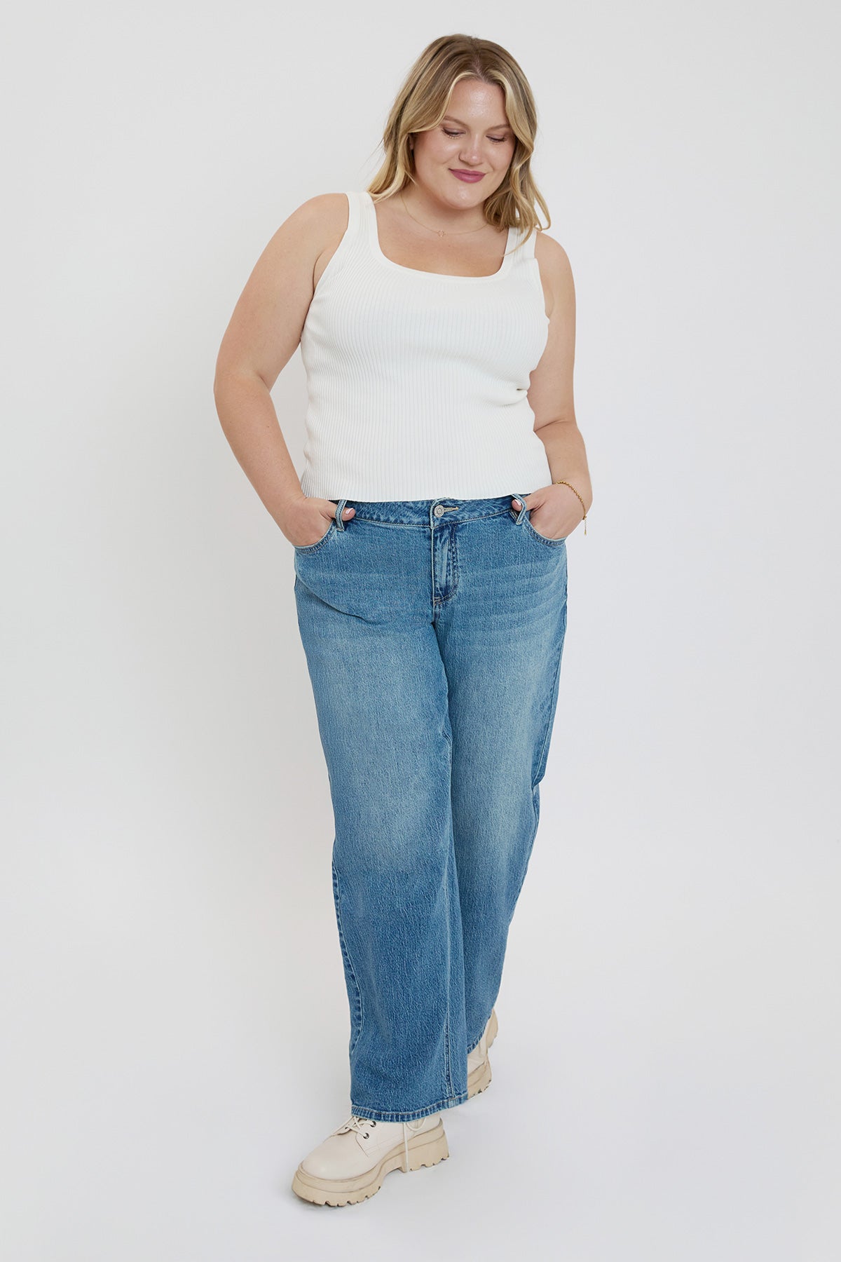 Ymi Women's plus Luxe Wide Leg Jeans view 20 - Ymi Womens Pants (bottom)
