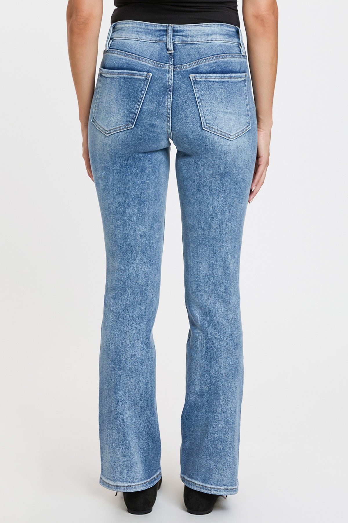 Ymi Women's Premium Stretch Bootcut Jeans in M Medium Blue view 4 - Comfort Stretch - Women'S Premium Jeans Brand