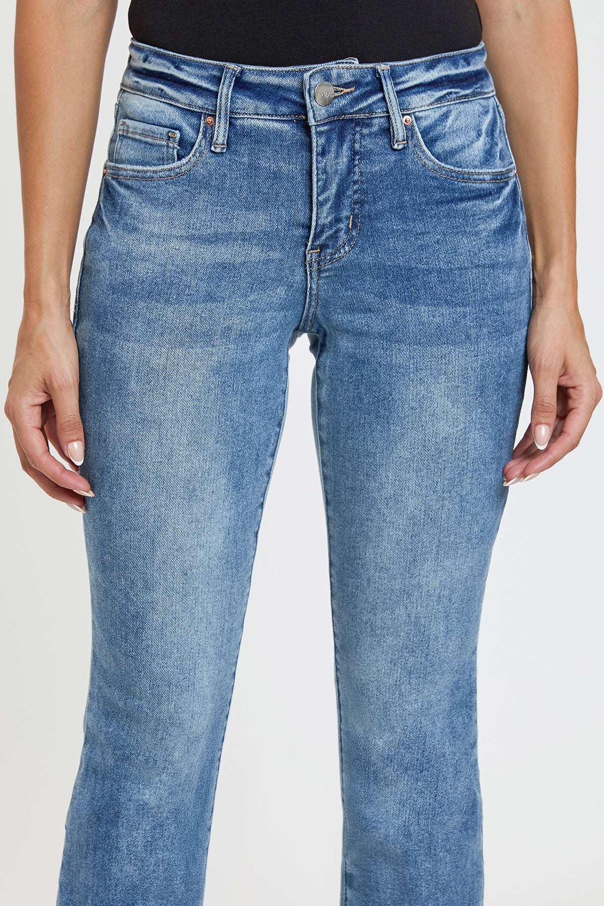 Ymi Women's Premium Stretch Bootcut Jeans in M Medium Blue view 5 - Comfort Stretch - Women'S Premium Jeans Brand