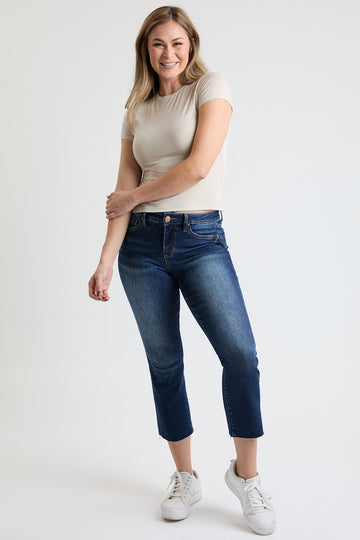 Ymi Women's Premium Stretch Cropped Kick Flare - MeeeShop Women's Fashion