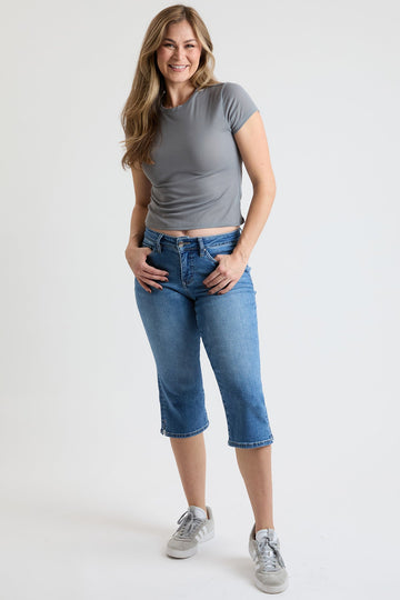 Ymi Women's Premium Stretch Essential Capri - MeeeShop Women's Fashion