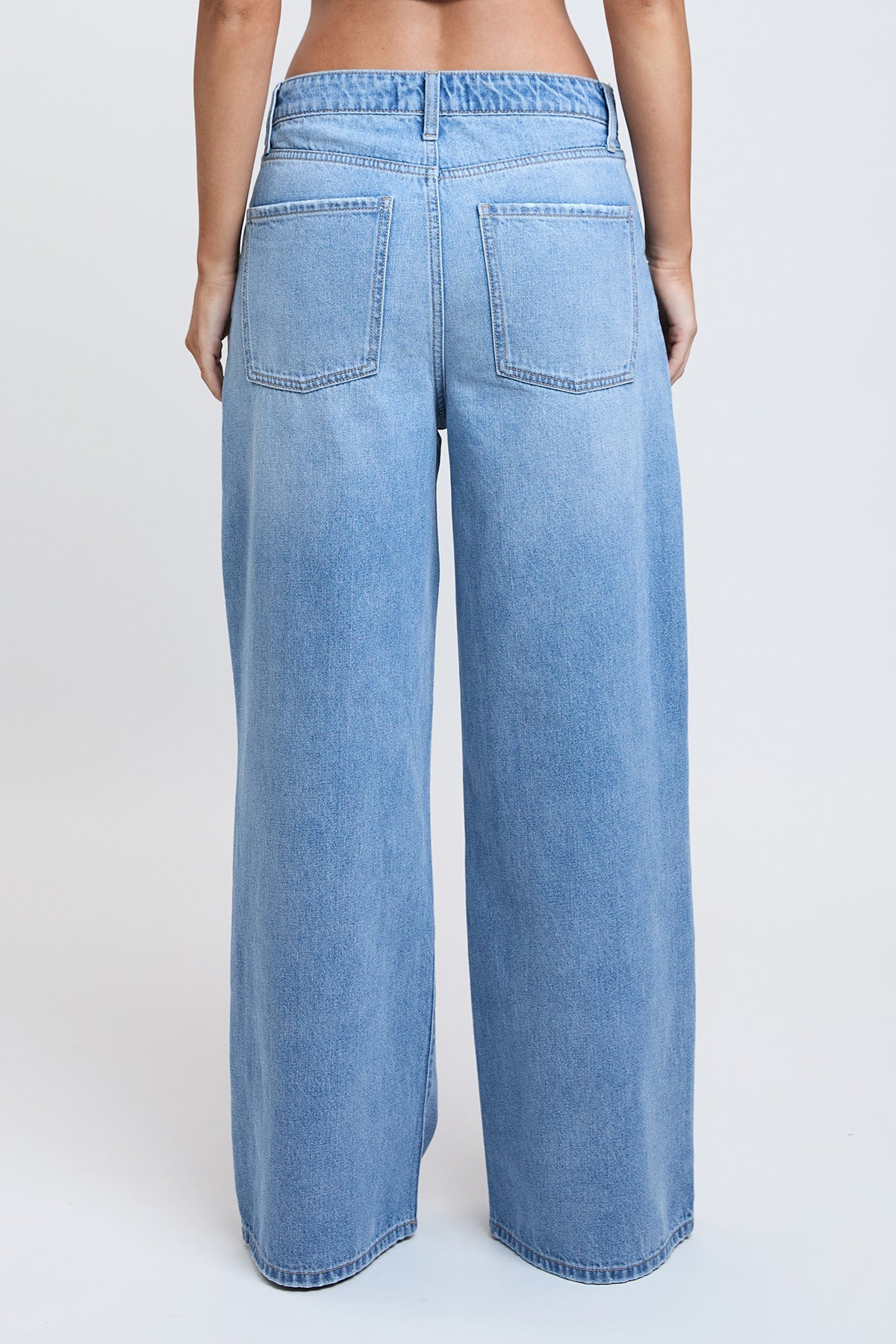 Ymi Women's Relaxed Extra Baggy Wide Leg Jeans in L Light Blue view 4 - Relaxed Fit - Women'S Relaxed Jeans Petite