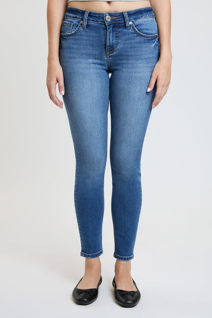 Ymi Women's Super Soft Mid Rise Skinny Jeans in M Medium Blue view 10 - Ymi Womens Pants (bottom)