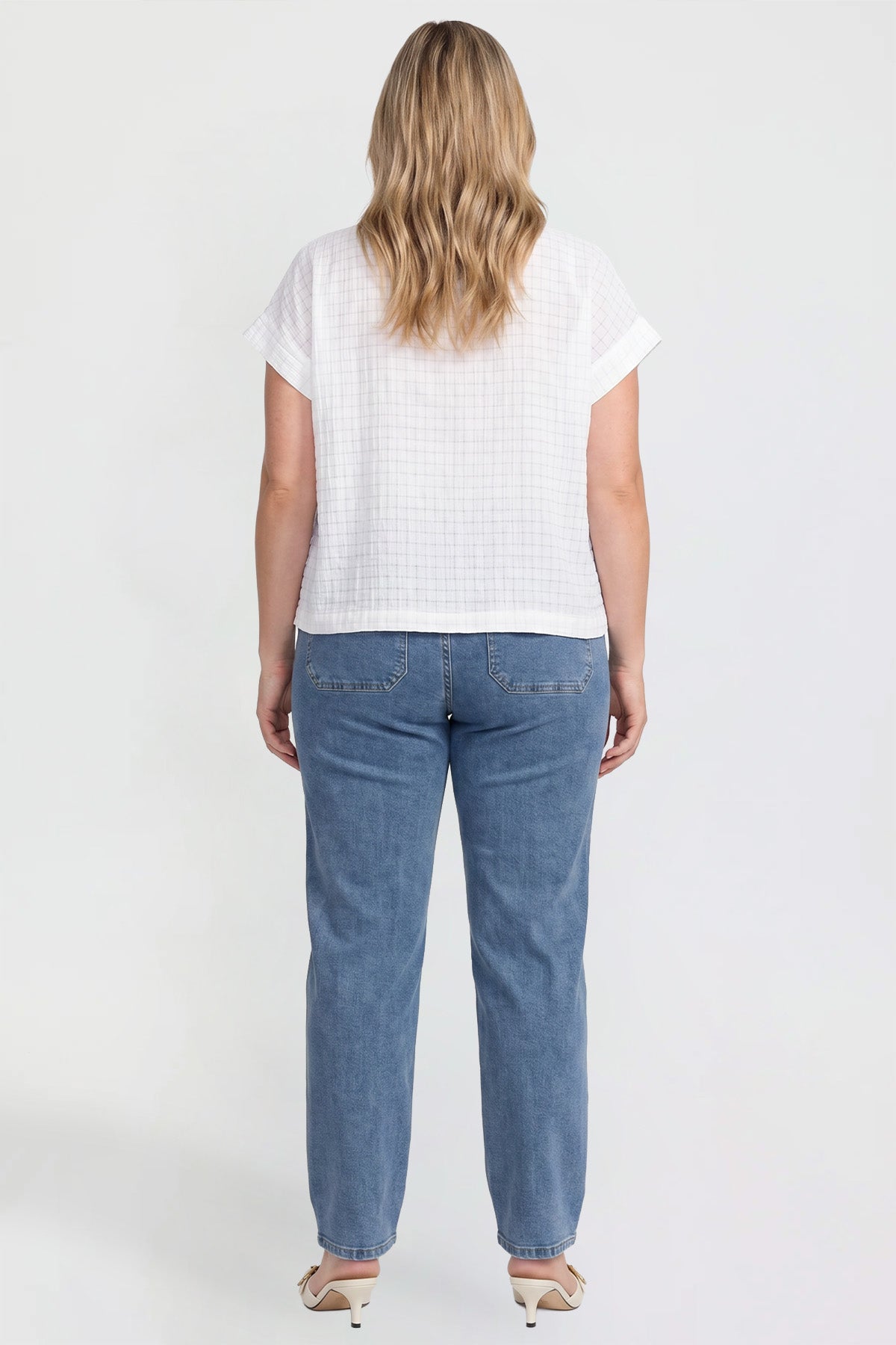 Ymi Women's Tie Front Wide Leg Jeans view 5 - Tie Front Jeans (bottom)