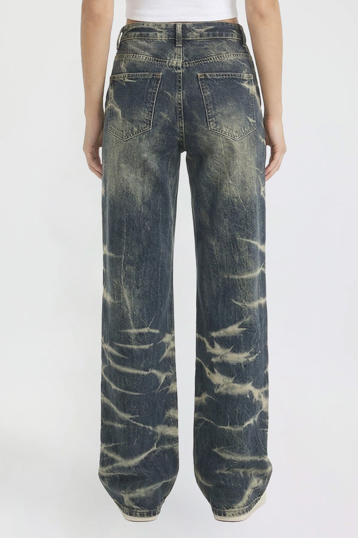 Ymi Women's Wide Leg Essential Baggy Jeans in S Midnight Sky Blue view 4 - Women'S Wide Jeans Outfit (bottom)
