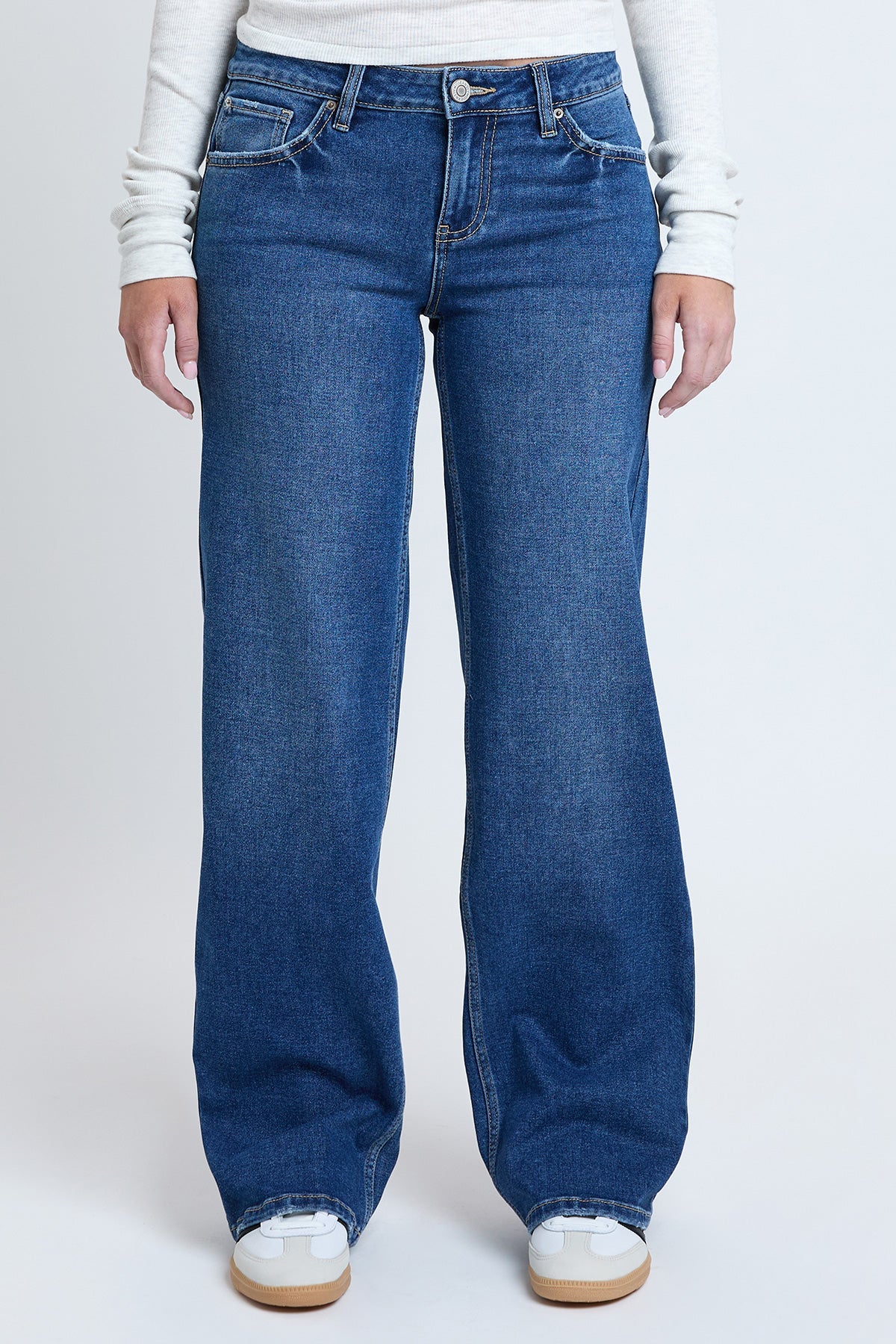 Ymi Women's Wide Leg Jeans in M Medium Blue view 11 - Ymi Womens Pants (bottom)