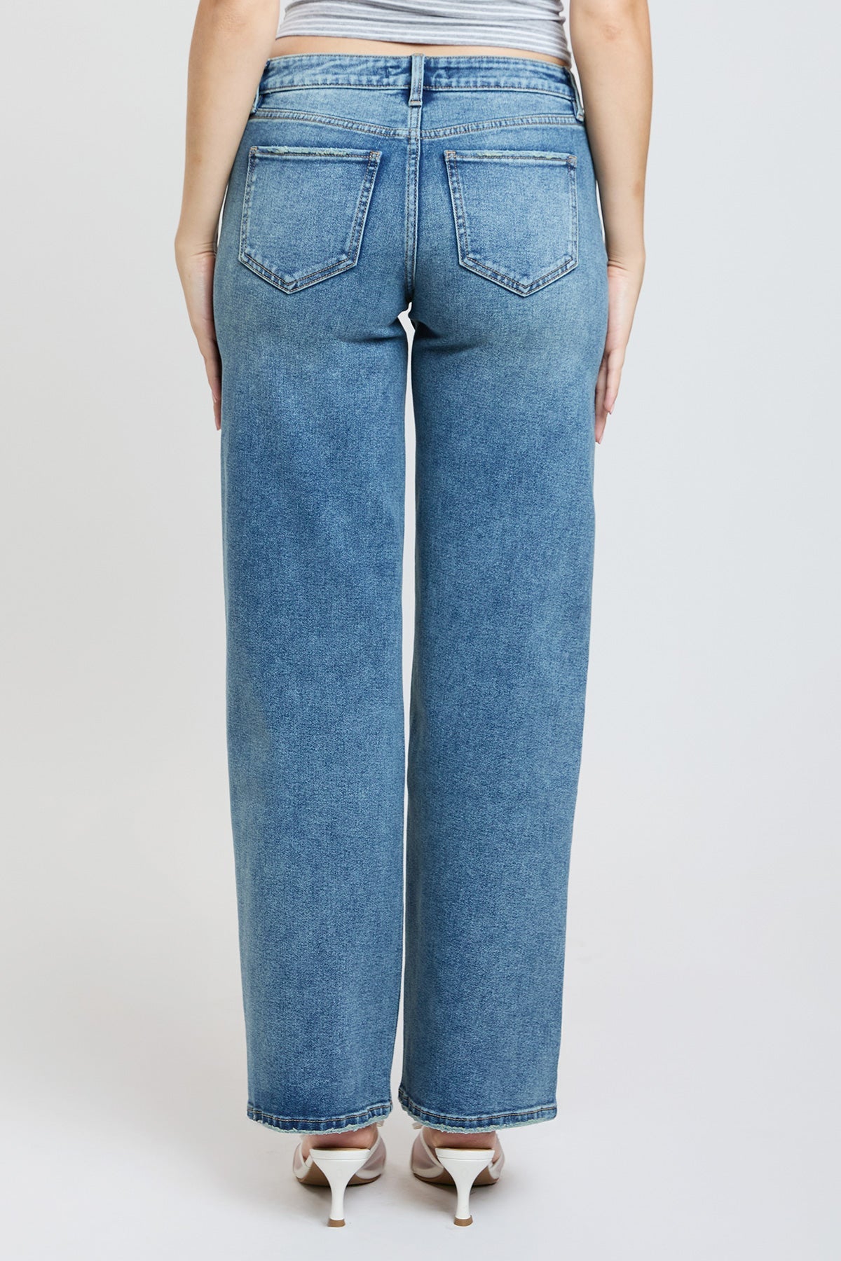 Ymi Women's Wide Leg Jeans in R Olympic Blue view 5 - Ymi Womens Pants (bottom)