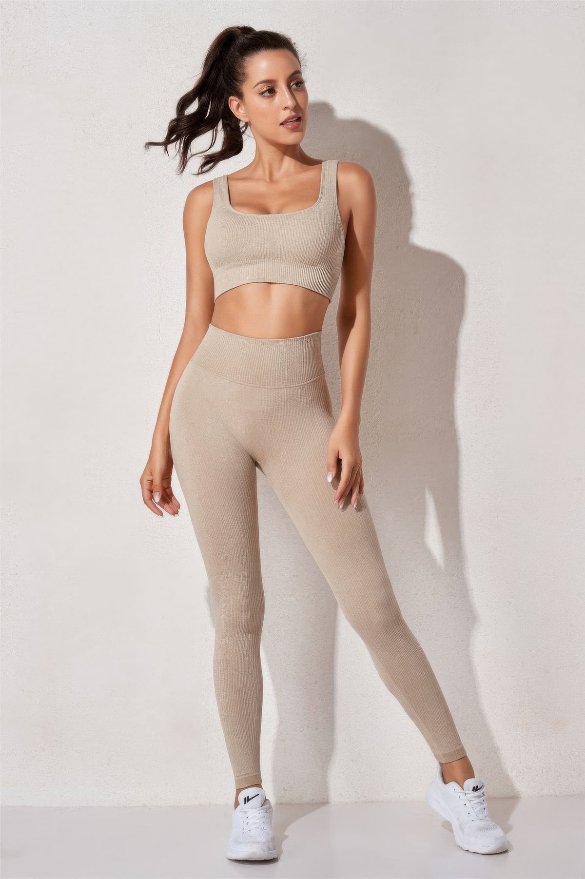 Yoga Two Piece Set in Pink view 2 - Yoga Set Two Piece (one-piece)