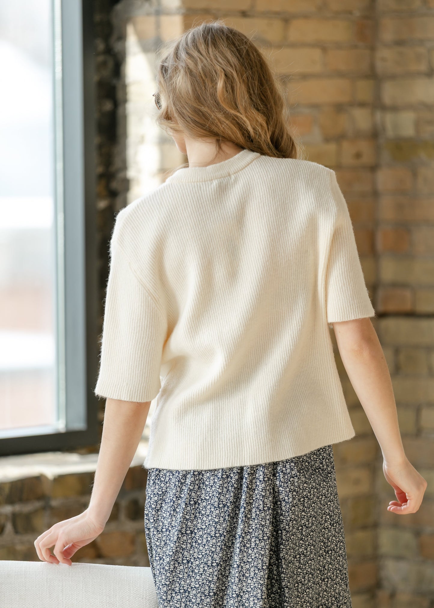 Zadie Ivory Short Sleeve Button Cardigan Top in 2XL view 7