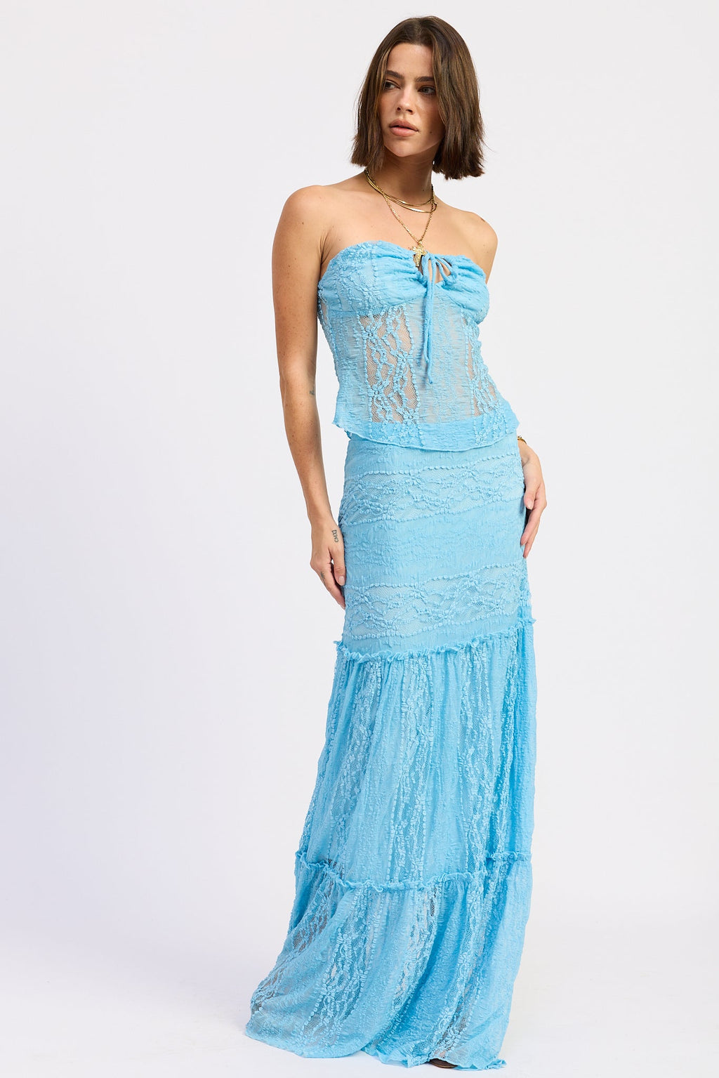 Zara Tube Top Baby blue view 3 (top) - zara tube top bodysuit, zara tube top dress, zara tube top white - shop at us.meeeshop