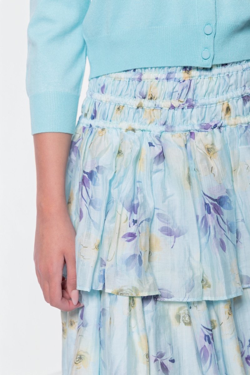 Zena Skirt 23" (mint/purple) L view 4 (skirt) - purple skirt, mint purple skirt - shop at us.meeeshop
