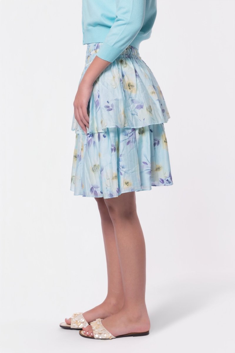 Zena Skirt 23" (mint/purple) M view 3 (skirt) - purple skirt, mint purple skirt - shop at us.meeeshop