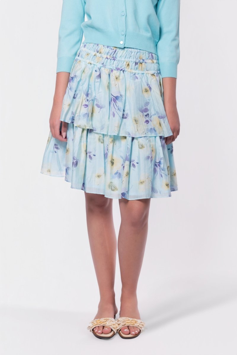 Zena Skirt 23" (mint/purple) S view 2 (skirt) - purple skirt, mint purple skirt - shop at us.meeeshop