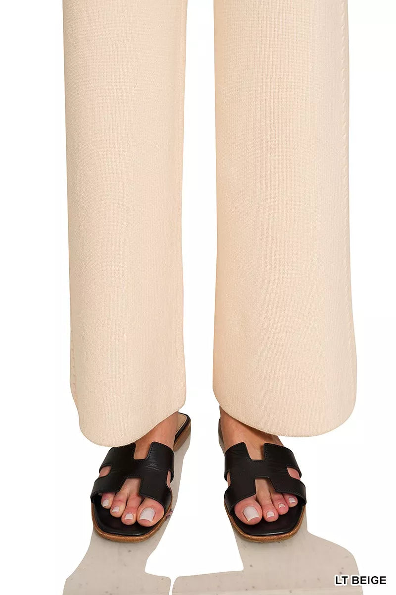 Zenana Viscose Round Neck Top & Pants Set view 12 (top) - set top, pants set top - shop at us.meeeshop