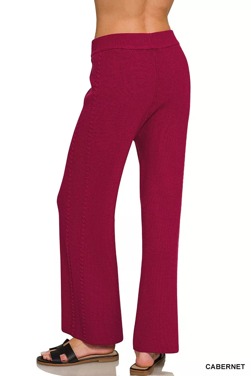 zenana viscose round Zenana Viscose Round Neck Top & Pants Set view 6 (top) - shop at us.meeeshop