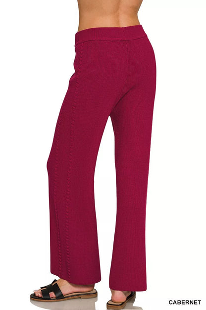 zenana viscose round Zenana Viscose Round Neck Top & Pants Set view 6 (top) - shop at us.meeeshop