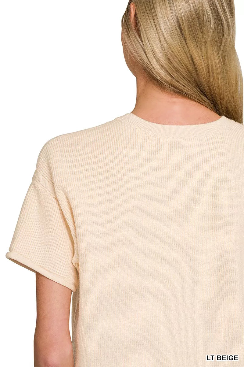 zenana viscose round Zenana Viscose Round Neck Top & Pants Set view 7 (top) - shop at us.meeeshop