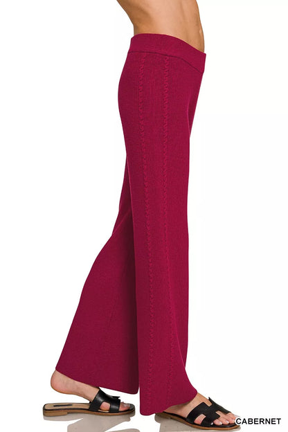zenana viscose round Zenana Viscose Round Neck Top & Pants Set view 7 (top) - shop at us.meeeshop