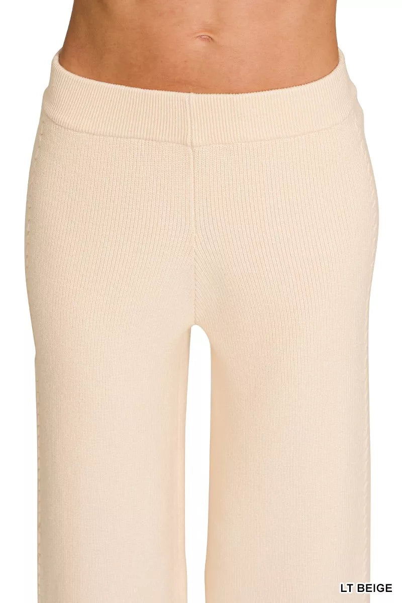zenana viscose round Zenana Viscose Round Neck Top & Pants Set view 9 (top) - shop at us.meeeshop