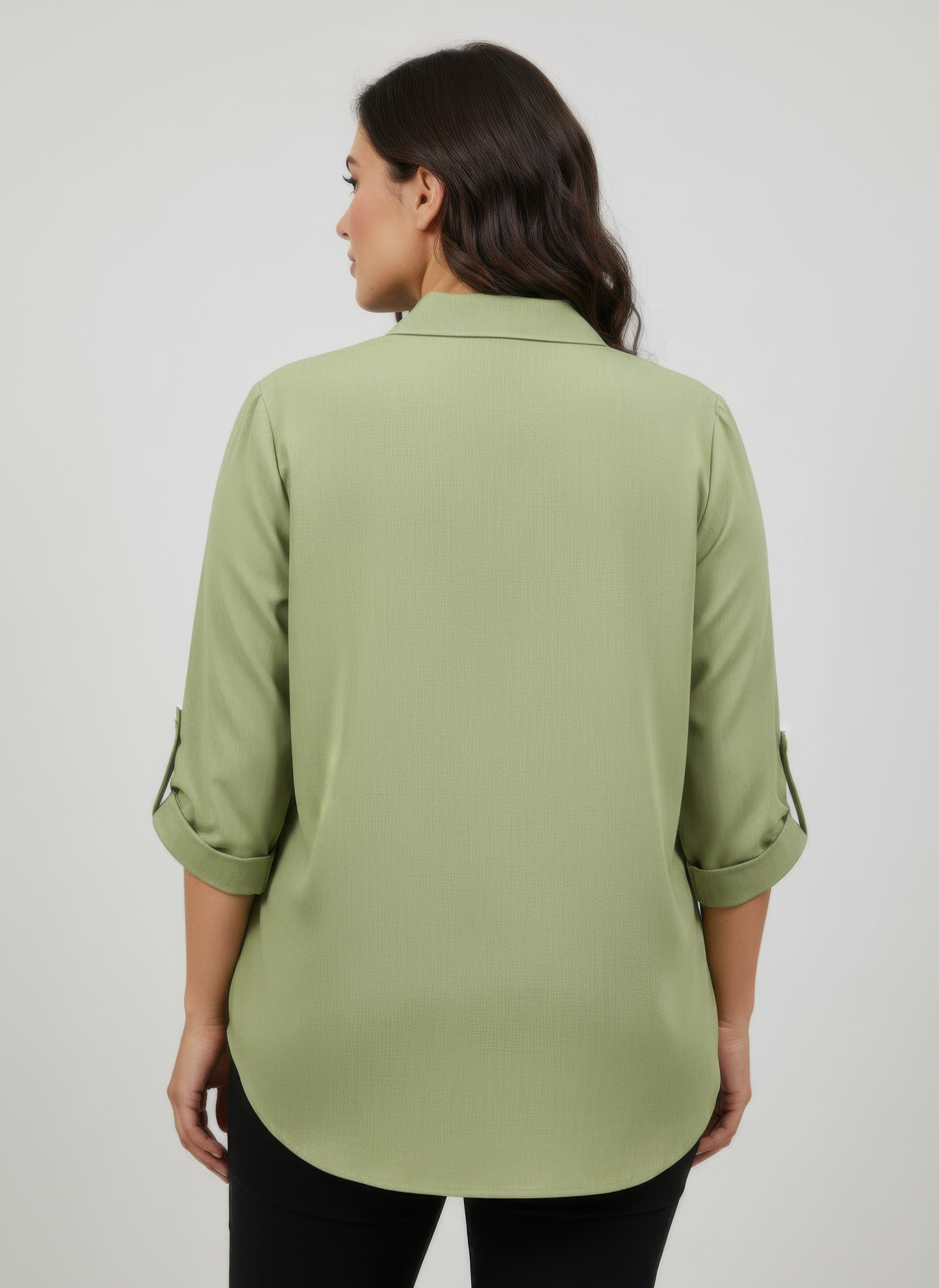 Zip Front Utility Pocket Tunic Blouse view 6 - Zip Utility Shirt (top)