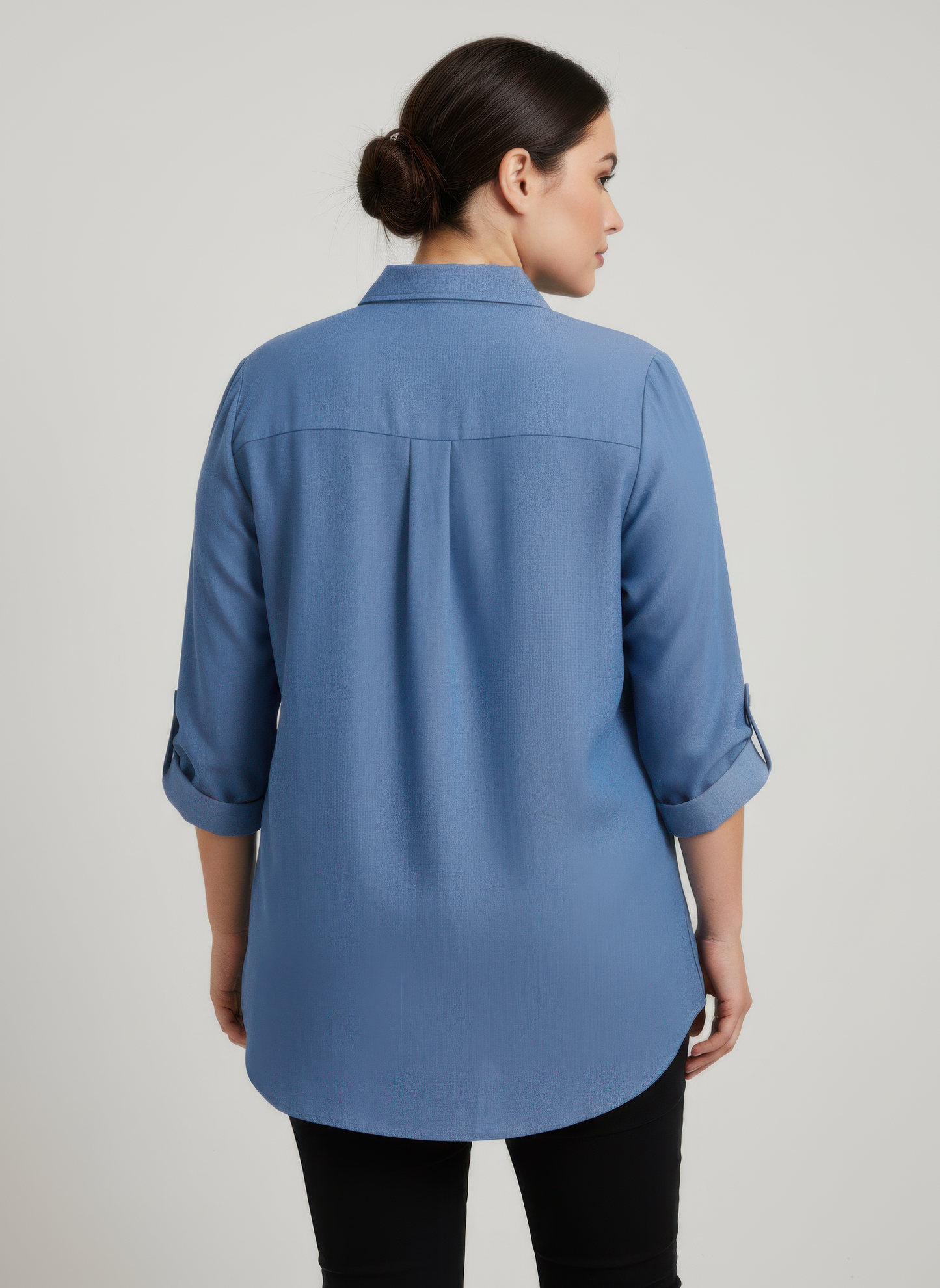 Zip Front Utility Pocket Tunic Blouse view 9 - Zip Utility Shirt (top)