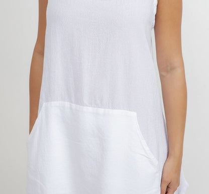 Zizi Tunic with Pocket! 100% Cotton Gauze in Black/ OSFM view 4 - Tunic Gauze Dress (top)