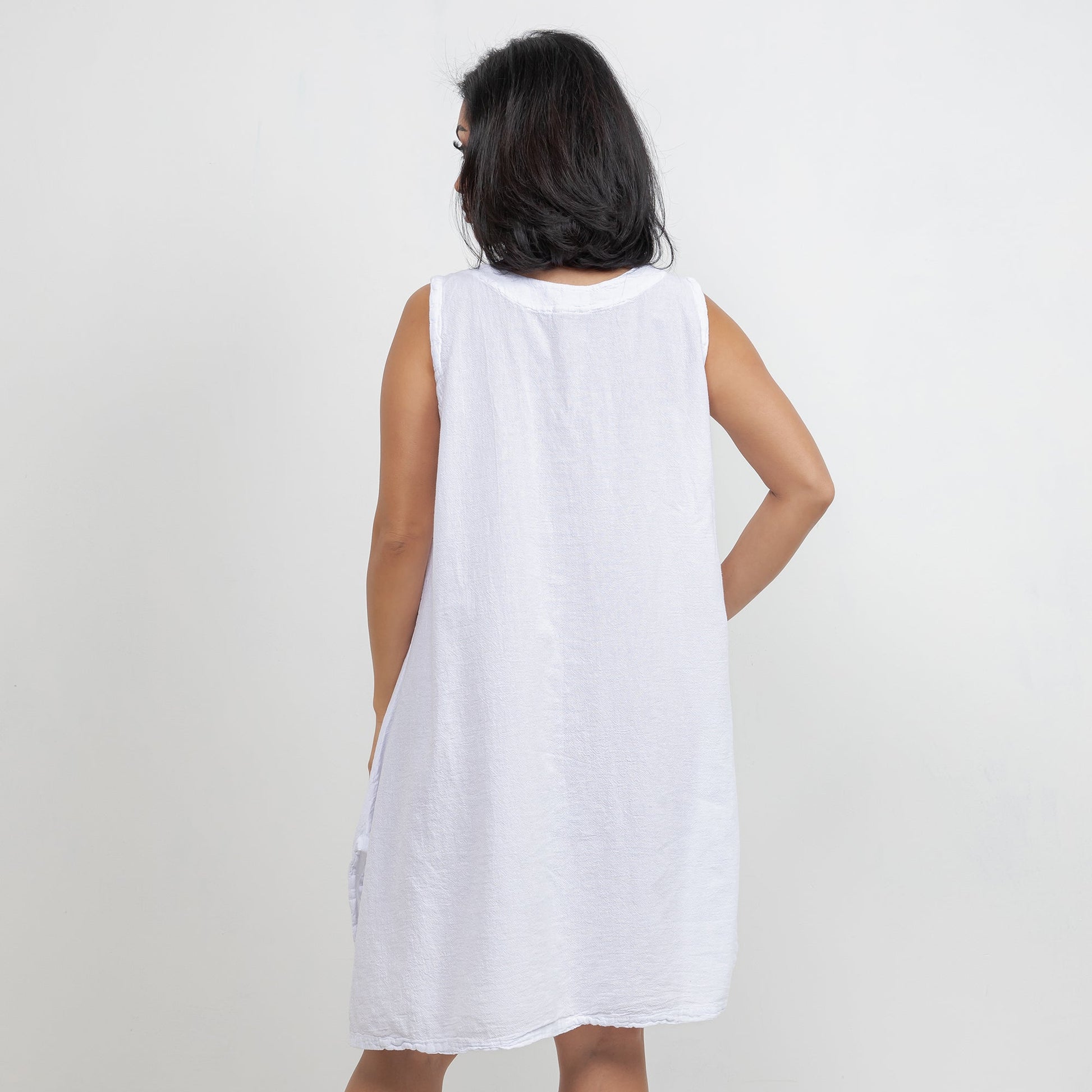 Zizi Tunic with Pocket! 100% Cotton Gauze in Caspian/ OSFM view 5 - Tunic Gauze Dress (top)