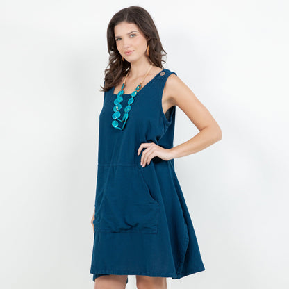 Zizi Tunic with Pocket! 100% Cotton Gauze in Citrus/ OSFM view 7 - Tunic Gauze Dress (top)