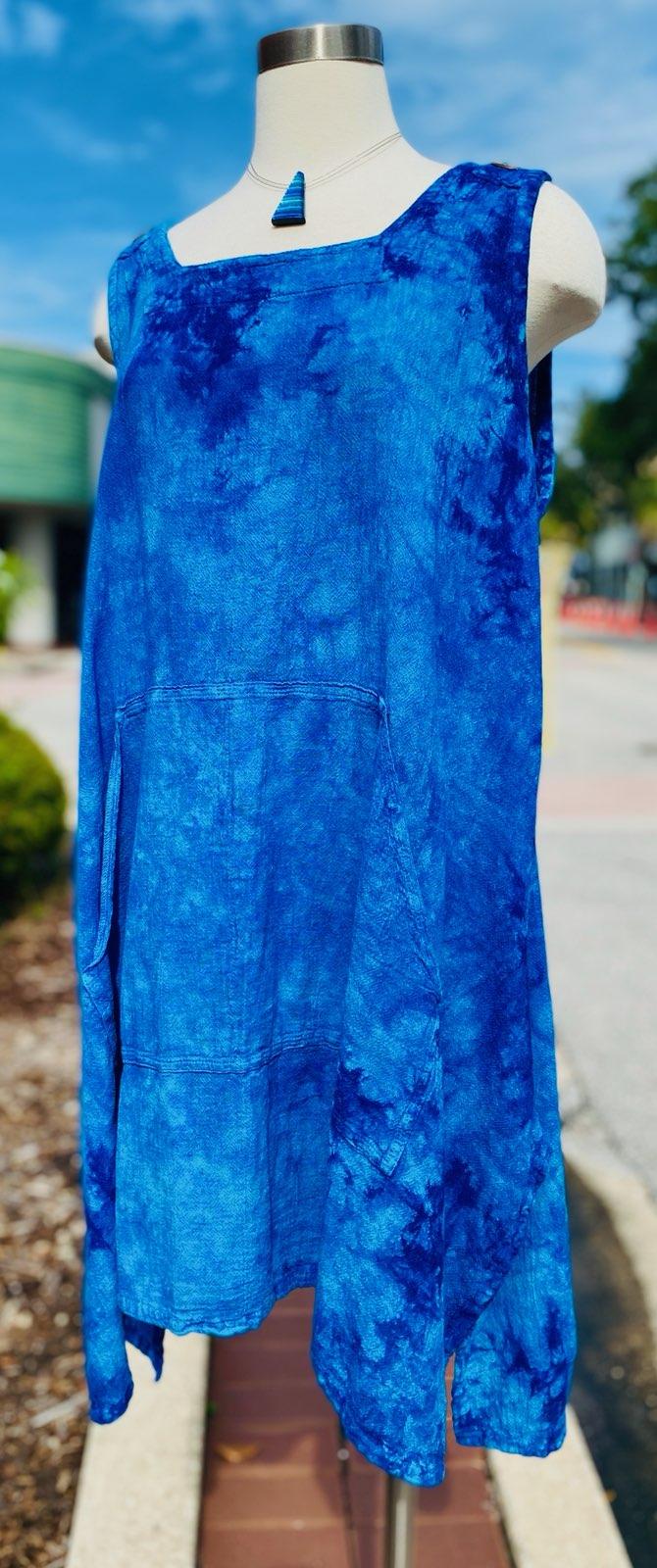 Zizi Tunic with Pocket! 100% Cotton Gauze in Lilac Frost/ OSFM view 17 - Tunic Gauze Dress (top)