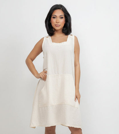 Zizi Tunic with Pocket! 100% Cotton Gauze in Mango/ OSFM view 20 - Tunic Gauze Dress (top)
