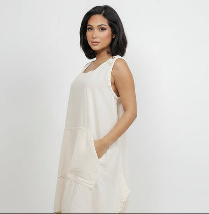 Zizi Tunic with Pocket! 100% Cotton Gauze in Olive/ OSFM view 22 - Tunic Gauze Dress (top)