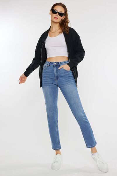 Kancan Full Size Cat's Whiskers High Waist Jeans | us.meeeshop