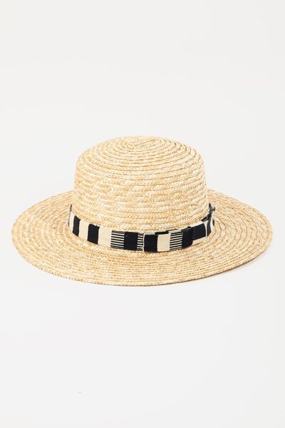 Fame Strap Wide Brim Straw Hat | us.meeeshop