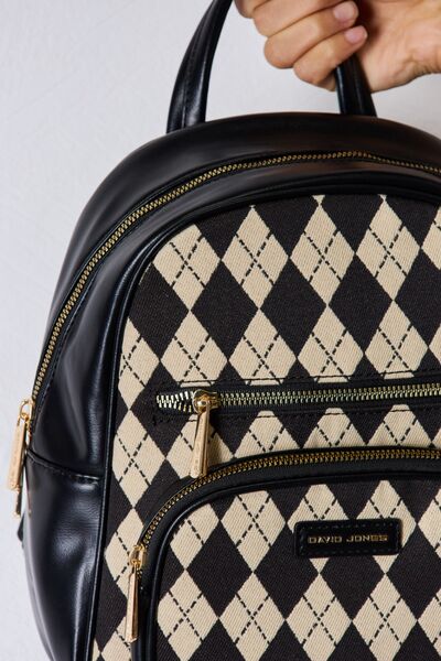 David Jones Printed PU Leather Backpack | us.meeeshop