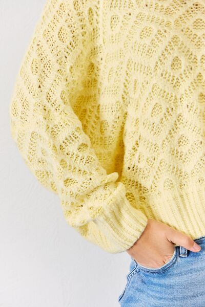 HYFVE V-Neck Patterned Long Sleeve Sweater | us.meeeshop
