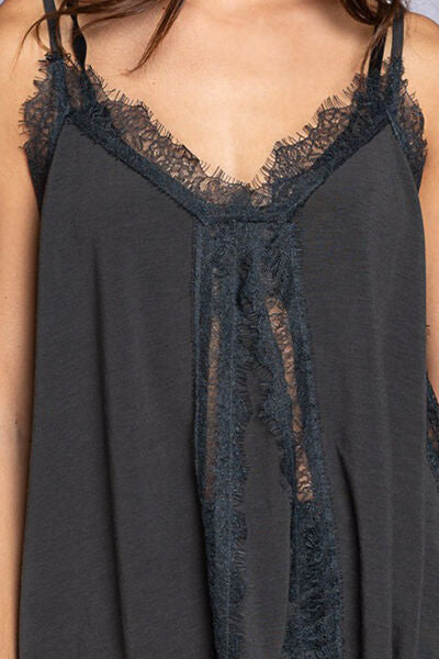 POL Lace Detail V-Neck Cami | us.meeeshop